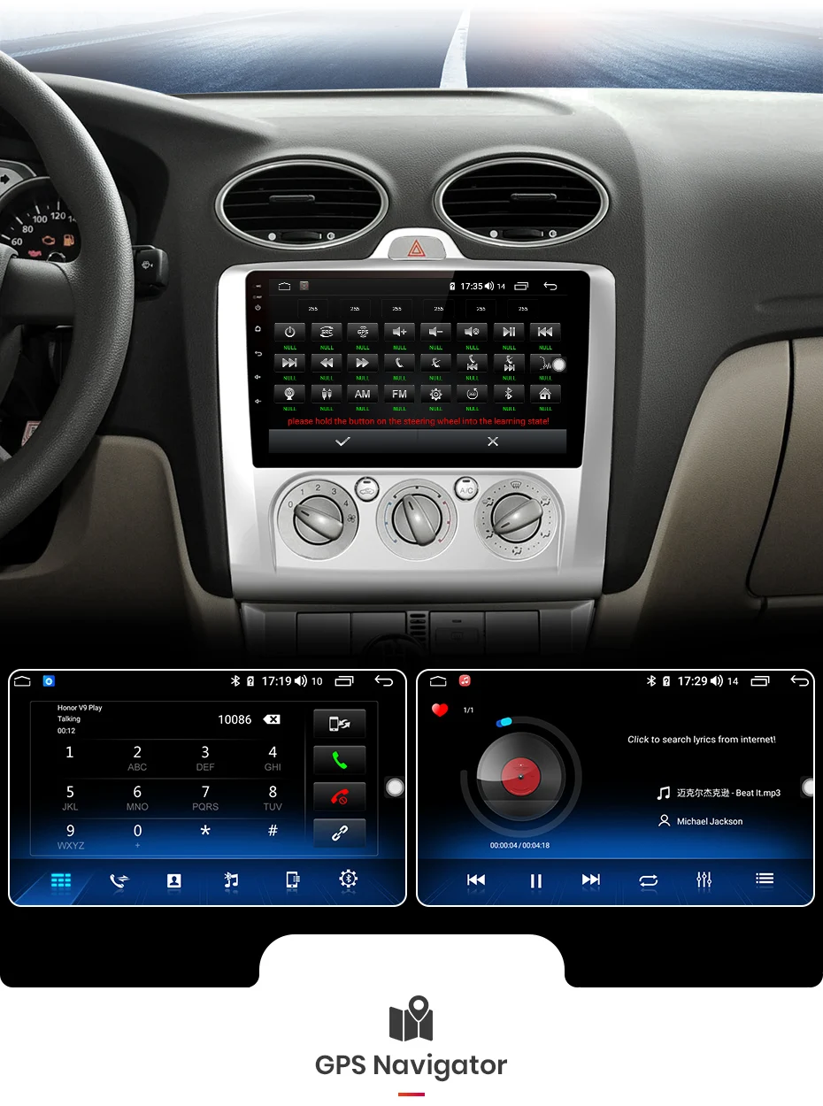 Junsun V1pro 4G+ 64G CarPlay Android 9,0 DSP для ford focus 2 Mk2 2004-2011 Автомобильный Радио Мультимедиа Видео плеер навигация gps 2din