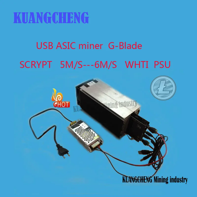 KUANGCHENG Mining industry Ltc miner Gridseed Blade G-Blade Scrypt Litecoin ASIC Miner 5,2~ 6Mh/s asic miner litecoin miner+ PSU