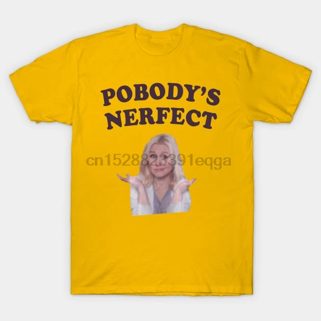 Мужская футболка с коротким рукавом надписью Nerfect Blue Text The Good Place женская