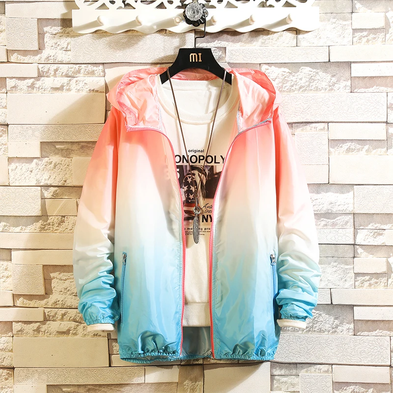 Мужская женская Солнцезащитная куртка для бега Спортивная ветровка активного