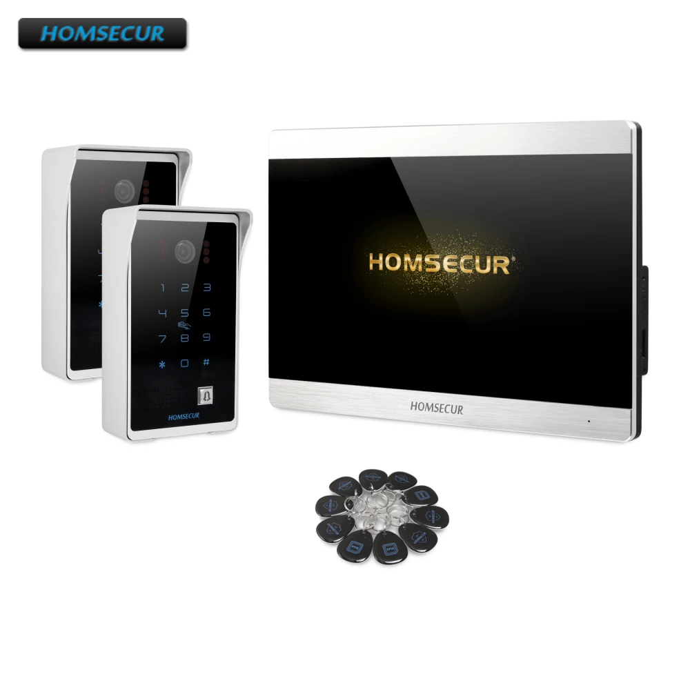 HOMSECUR 4 провода AHD видео домофон телефонный звонок системы с паролем/карты камера