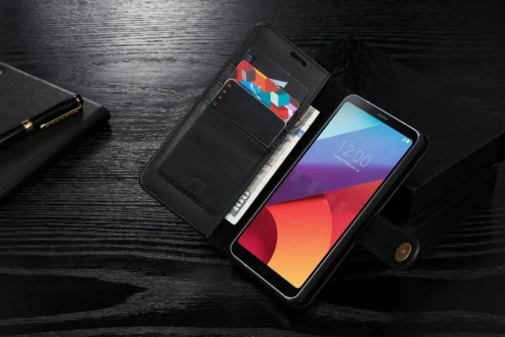 Чехол для LG G6 чехол-книжка из искусственной кожи с отделением карт и подставкой