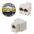 Сетевой адаптер Ethernet RJ45 CAT5 CAT5E 1to2, новинка