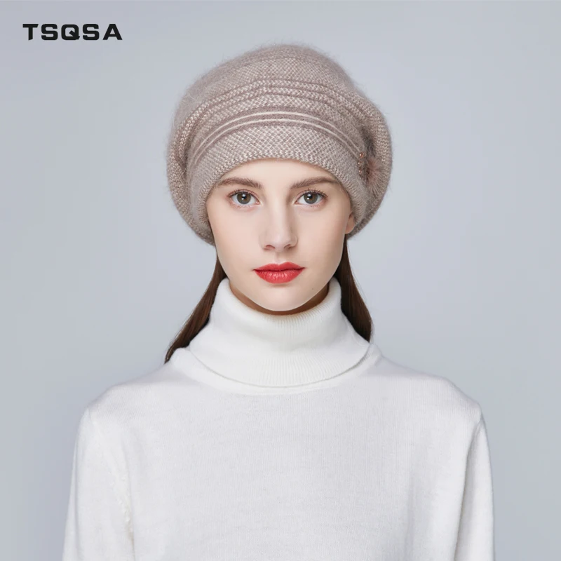TSQSA Осень Зима Шапки Для Женщин 2019 Новый Теплый Фирменный Повседневная Высокое