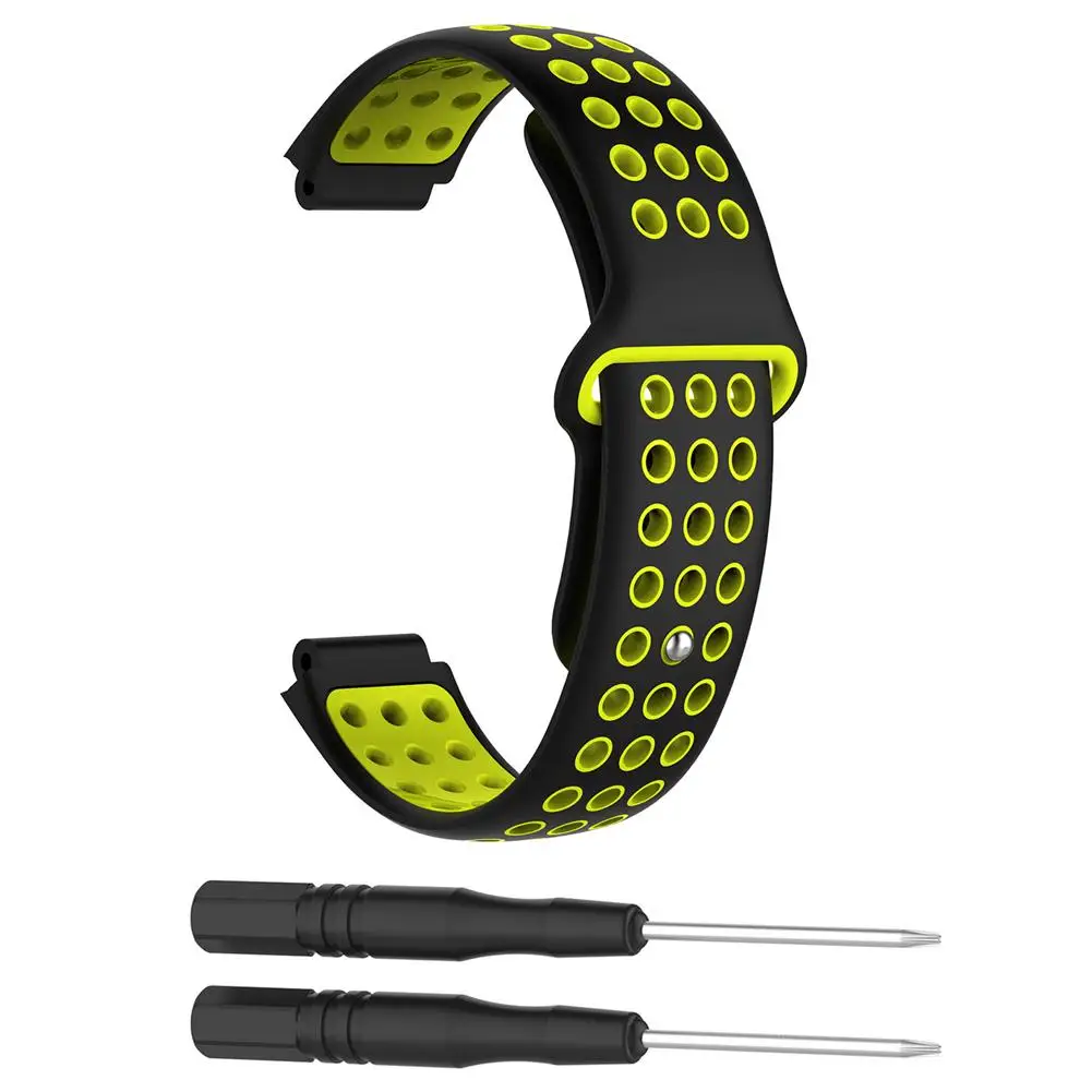 Цветной силиконовый сменный ремешок для часов Garmin Forerunner 230 235 220 620 630 735 Смарт-часы удобный ремешок - Цвет: Yellow
