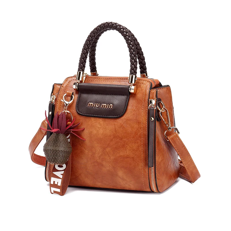 Женская кожаная тканая сумка на плечо Повседневная водонепроницаемая 2019|Сумки с