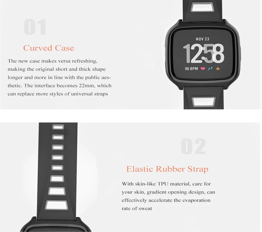 Mijobs силиконовый ремешок чехол для Fitbit Versa Lite браслет умные часы для Fitbit Versa чехол с браслетом аксессуары ремешок на запястье