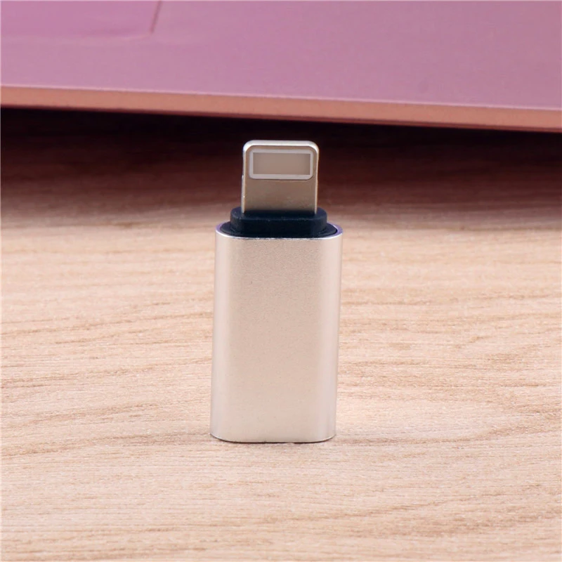 Сплав Тип c женский 8-контактный адаптер USB кабель зарядный конвертер для IPhone 8 7 6 6S Plus X XR XS Ios синхронизация данных разъем