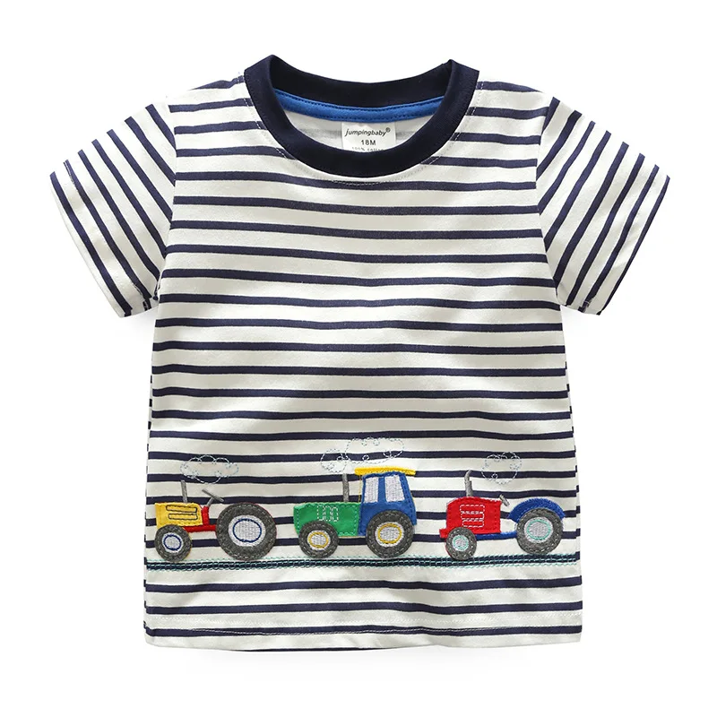 Boys Clothes T7128 Летние футболки для мальчиков детская одежда хлопковая Футболка для малышей roupas infantis menino, короткие футболки Camiseta Vetement Enfant Garcon для мальчиков - Цвет: Boys Clothes T7128
