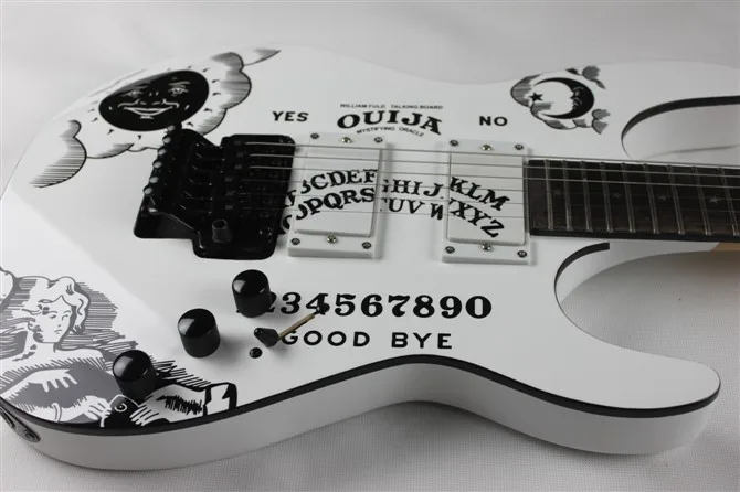 Custom shop KH 2 ouija электрическая гитара белая KSG kirk hammett signature Бесплатная доставка Луна