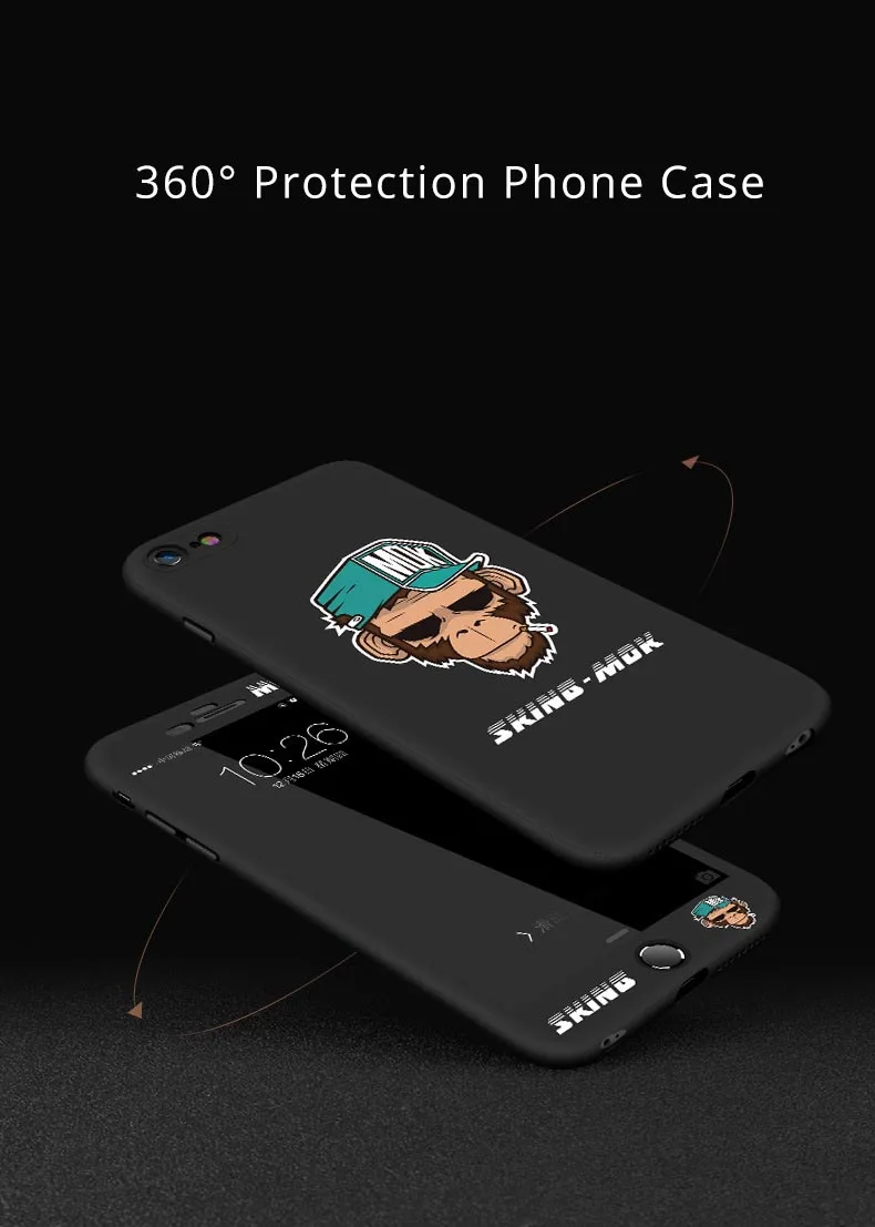 LOFTER 360 градусов полный корпус жесткий чехол для iphone 6 6 S милый мультяшный чехол для iphone 6 гибридный противоударный чехол для iphone 6s
