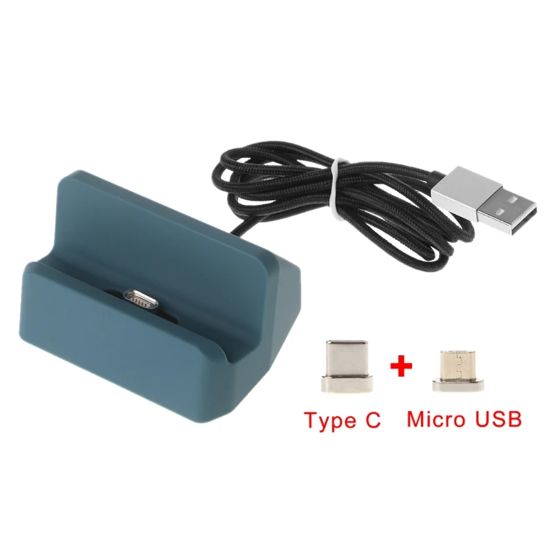Магнитный разъем Micro USB + Type C зарядная станция док для телефона Android S8 Note8 Xiaomi 5 6 Onelus