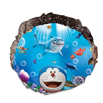 Doraemon настенный плакат водонепроницаемый пол C hildren спальня гостиная задний план бумага наклейки для гостиной Дети - Цвет: TYPE3