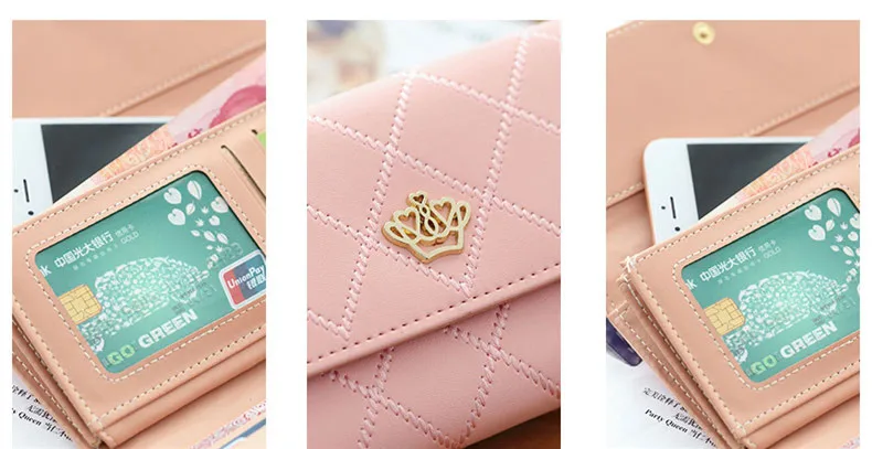 Женские кошельки и сумки в клетку из искусственной кожи Длинный кошелек на застежке для телефона Сумка Сумочка для денег и монет карман держатель для карт женские кошельки Кошелек