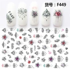 Самоклеящаяся ультра-тонкий цветочный дизайн 3d переводные наклейки для ногтей, маникюр, украшение для ногтей, аксессуары для ногтей Поставки F449-453