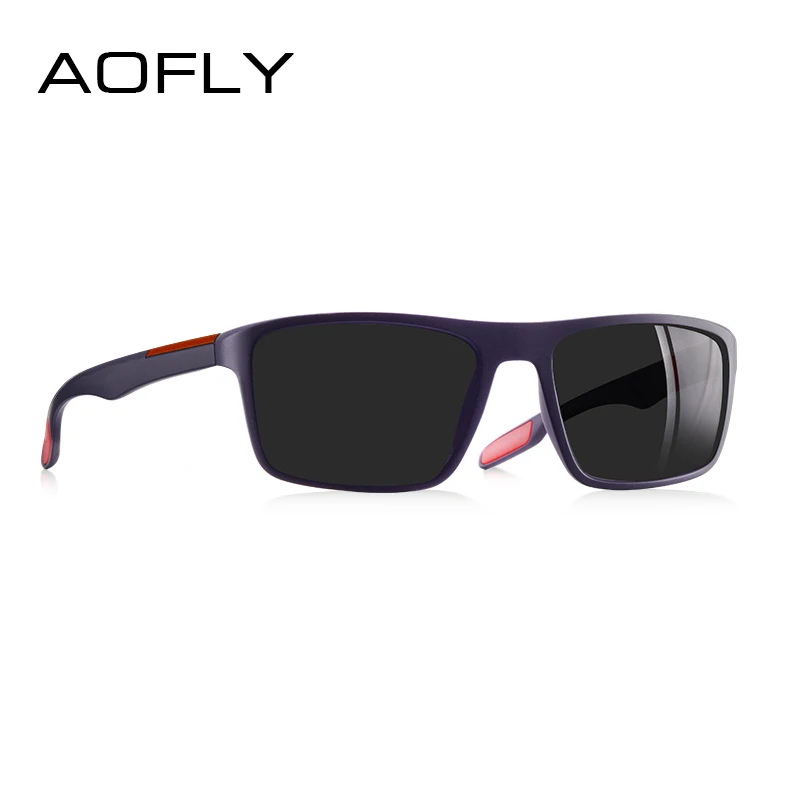 C4Blue AOFLY, модные поляризационные солнцезащитные очки для мужчин и женщин, роскошные брендовые дизайнерские Винтажные Солнцезащитные очки для вождения, мужские очки, ультралегкие, UV400 - Цвет линз: C4Blue