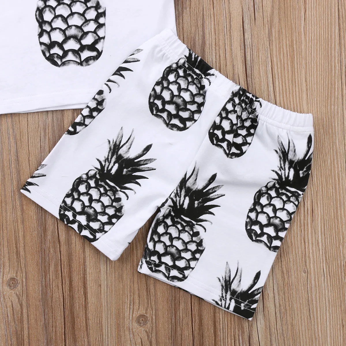 Emmababy Toddler Kids Baby Boy Clothes pineapple Vest Tank Tops T-Shirts+Short Pants 2Pcs Summer Outfits Set |