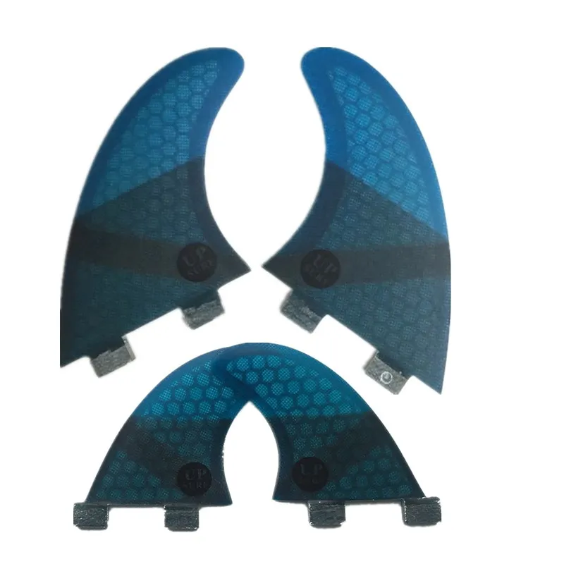 Bule 4pcs Surf FCS G5+ GL сотовый плавник из стекловолокна для серфинга плавники Quilhas плавники FCS quad наборы quad плавники - Color: Bule 4pcs