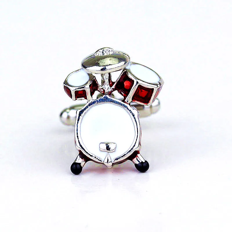 Creative Jewelry Musical instruments Drum Set Cufflinks for Men's Shirt Cuff Link Female Male Buttons Pins |