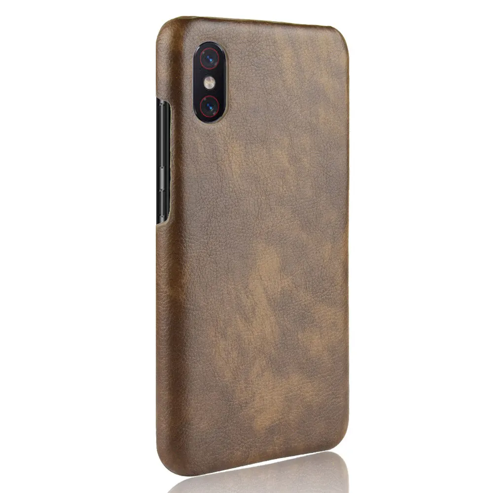 Коричневый Матовый чехол для Xiaomi mi 8/mi 8 SE/mi 8 Explorer Edition противоударный жесткий чехол из поликарбоната для Xiaomi mi 8/mi 8 SE винтажный кожаный чехол - Цвет: Коричневый