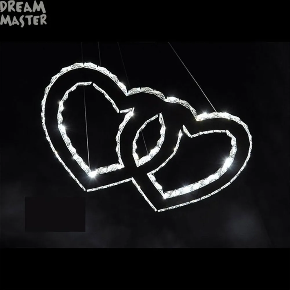 Новый дизайн LED подвесные светильники современный кристалл сердце в подвесной