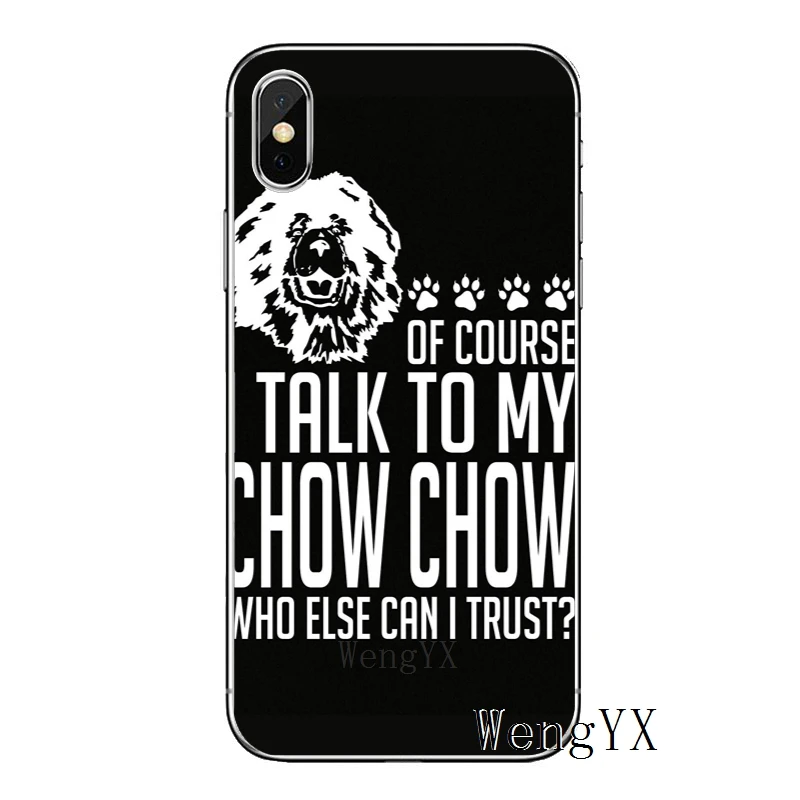 Роскошный мягкий чехол для телефона из ТПУ для Apple iPhone 8 7 plus 6s 6 plus X XR XS Max SE 5S 5c 5 4S 4 - Цвет: Chow-Chow-A-01