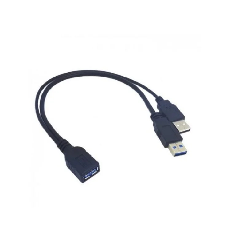 USB 3 0 Женский двойной Мужской дополнительный кабель для передачи данных Y 2 5