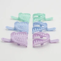 clinic supplies 1set6pcs colorful dental impression trays plastic materials teeth holder