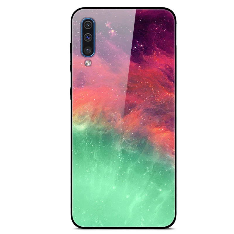 Чехол из закаленного стекла для Coque samsung A70, мягкий чехол-бампер, 3D Рисунок кошки, Funda для samsung Galaxy A70 A 70, чехол для телефона