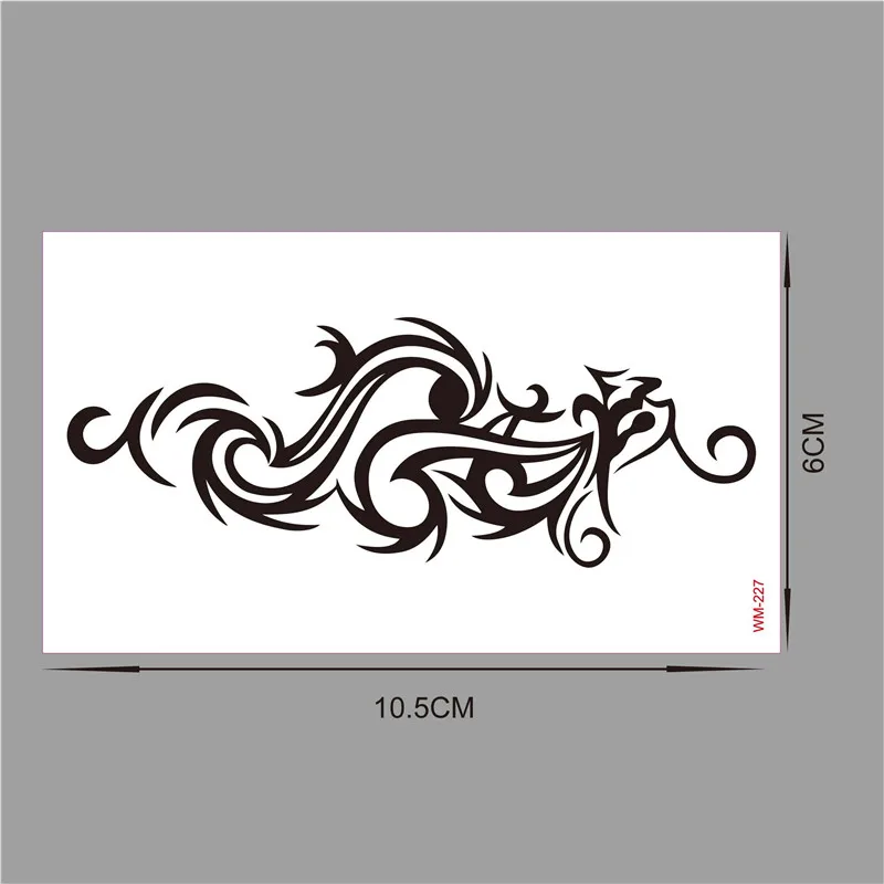 4 шт. оригинальный черный и синий дракон тотем поддельный Татуировка