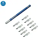 Металлическая ручка лезвие для скальпеля Ножи Бумага резак инструменты для резьбы по дереву ремесло ручка ножи для мобильного ремонт телефона PCB ручной инструмент