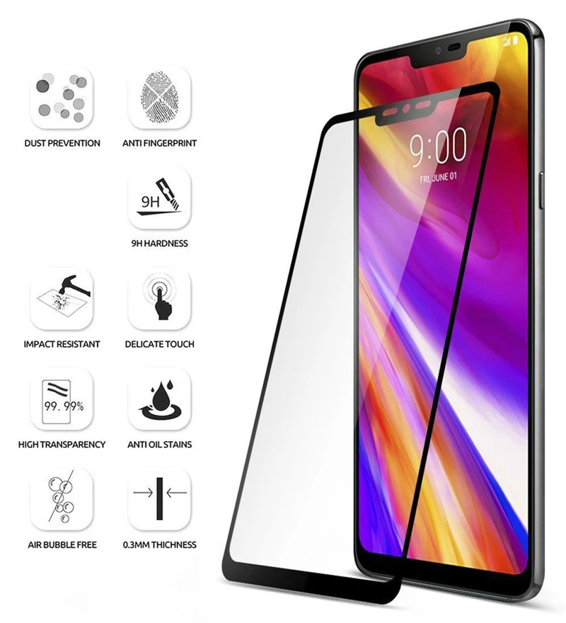 HATOLY закаленное стекло для LG G7 3D полное покрытие защитная пленка Защита экрана thinq