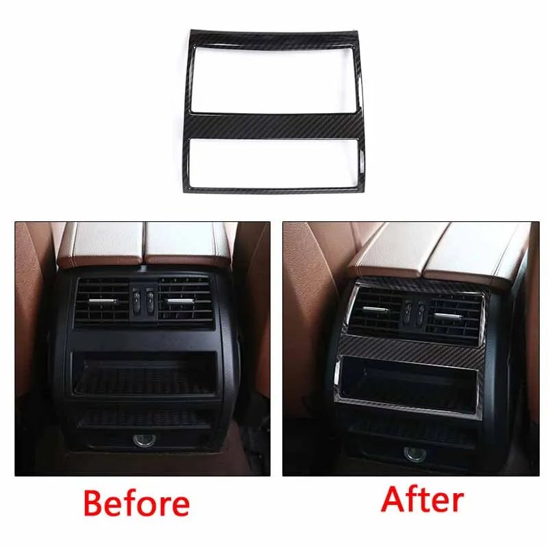 Углеродное волокно подкладке аксессуар Abs Пластик сзади ряд Кондиционер Выход