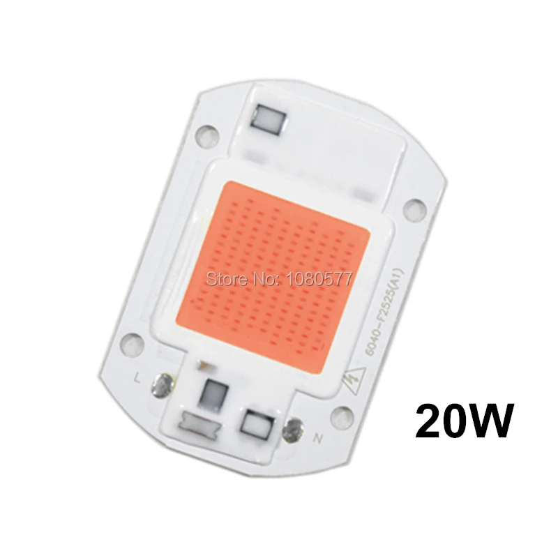 Умная ИС(интеграционная схема светодиодный COB Чип AC220V 20W 30W 50 W полный спектр 400nm-840nm AC 220V 50 W Светодиодный прожектор светильник на открытом воздухе завода светать светильник в