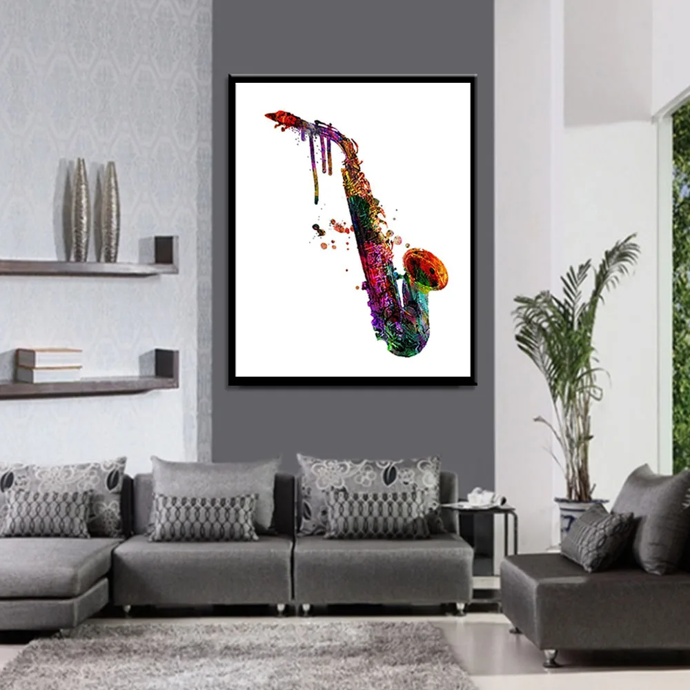 Без рамы Декор саксофон музыка Notse холст картина настенные картины 1 панель стены