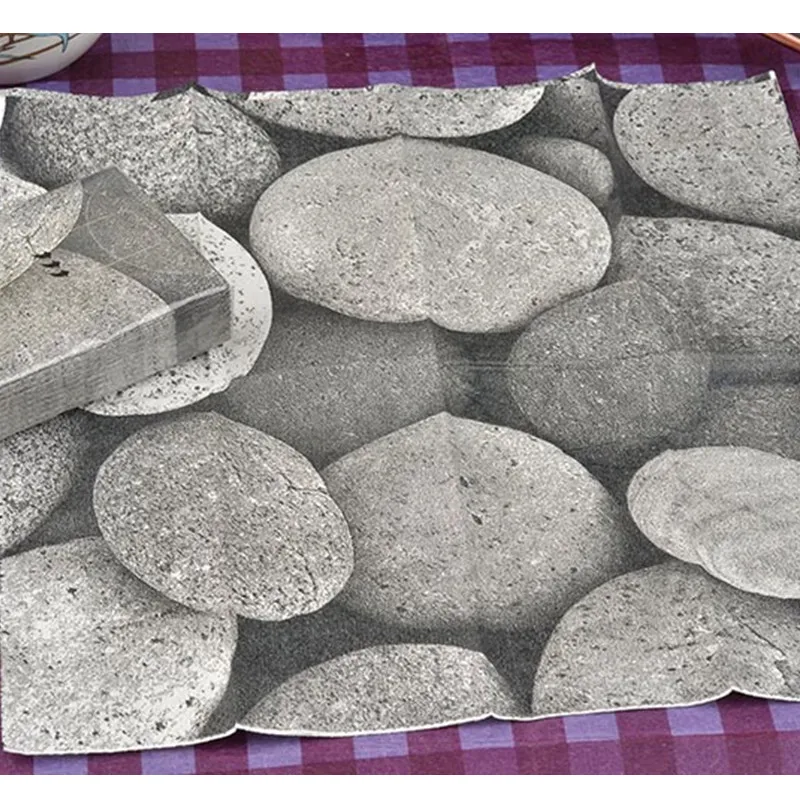 Новые креативные подарки маленькие салфетки бумажные с принтом черный белый