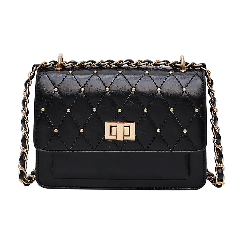 Женская сумка через плечо с замком для женщин 2019 качественная кожаная роскошная