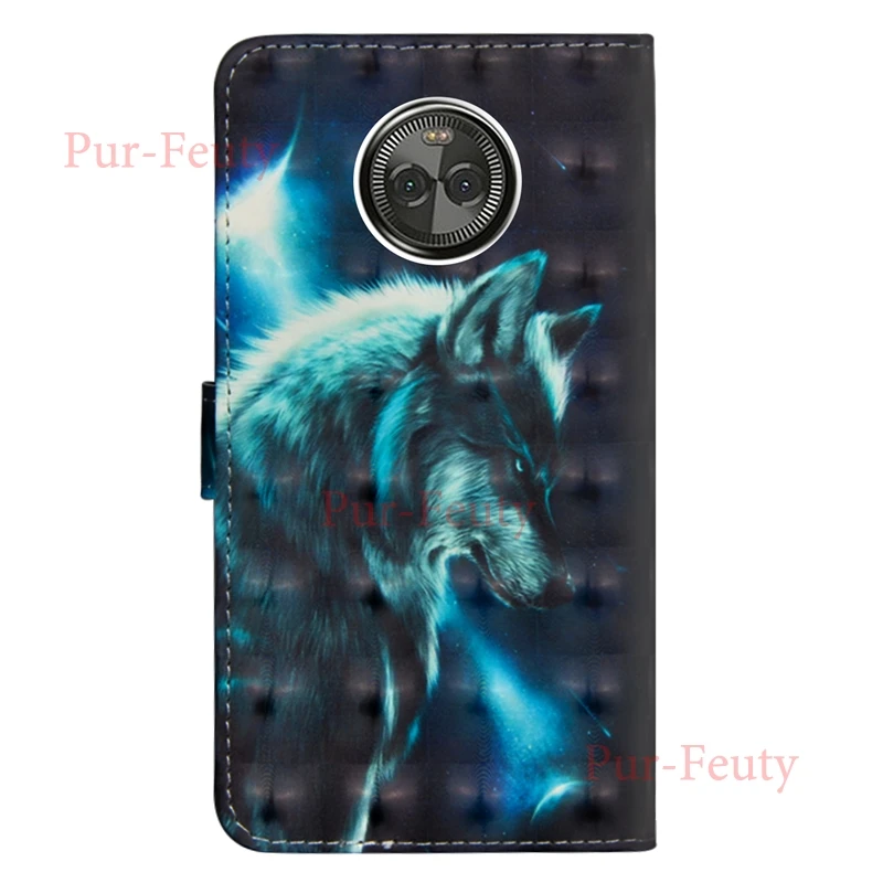 Чехол-бумажник с откидной крышкой для Motorola Moto E5 Play XT1921 кожаный чехол 3D рисунком
