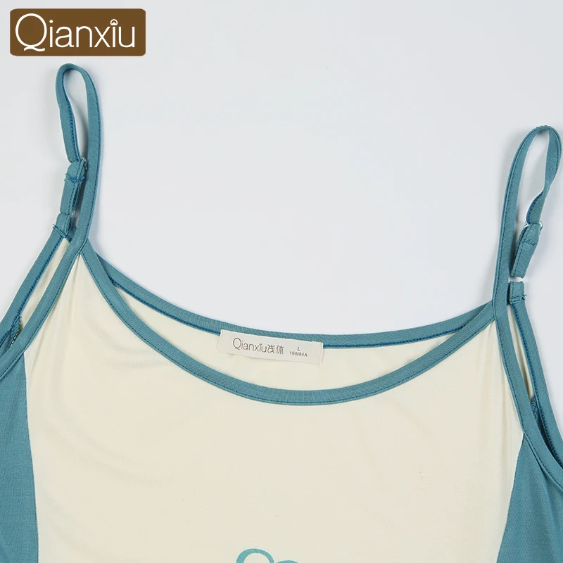 Женская ночная рубашка без рукавов простое платье-комбинация с поясом лето 2019 |