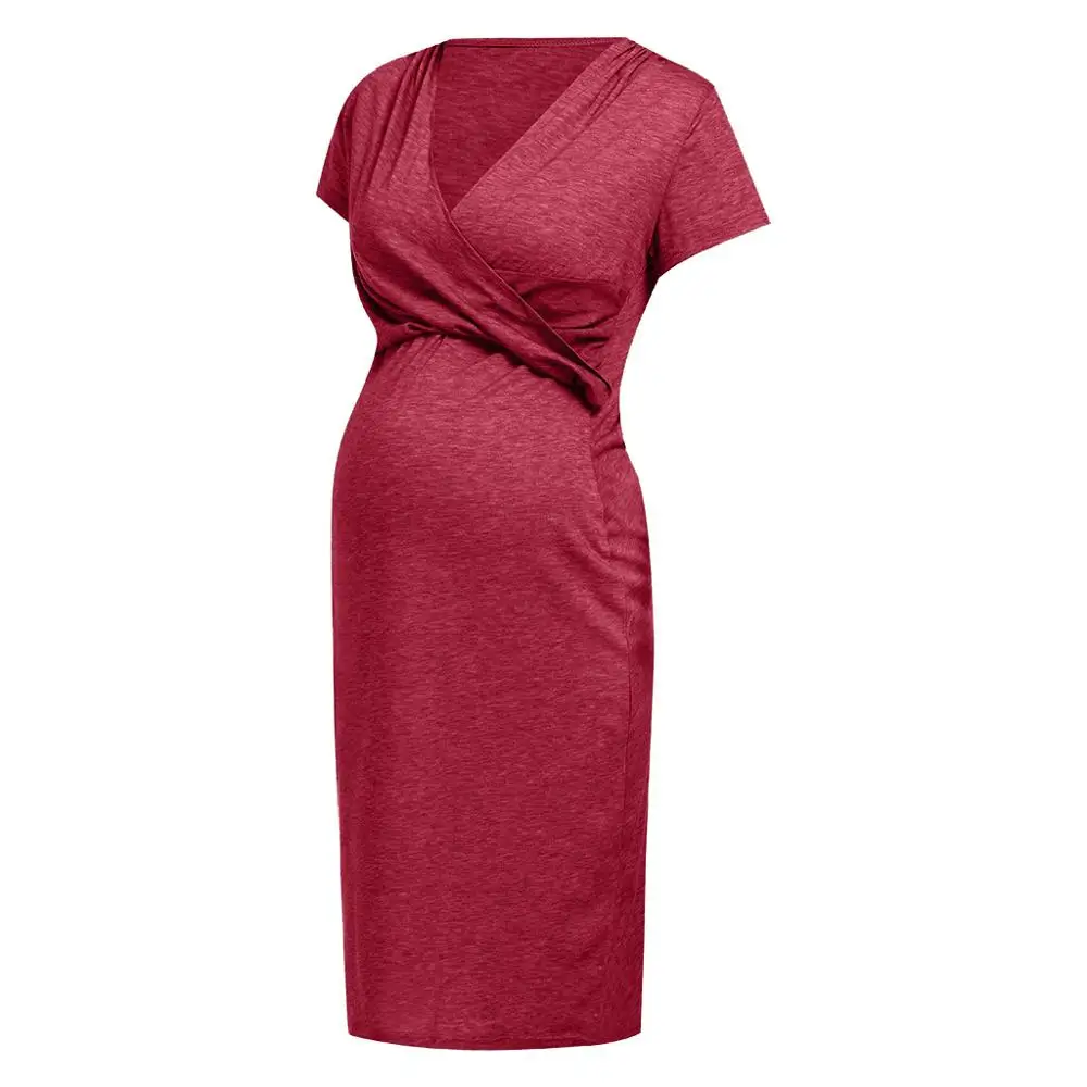 Ночная рубашка с коротким рукавом для беременных Одежда беременных|Платья| |