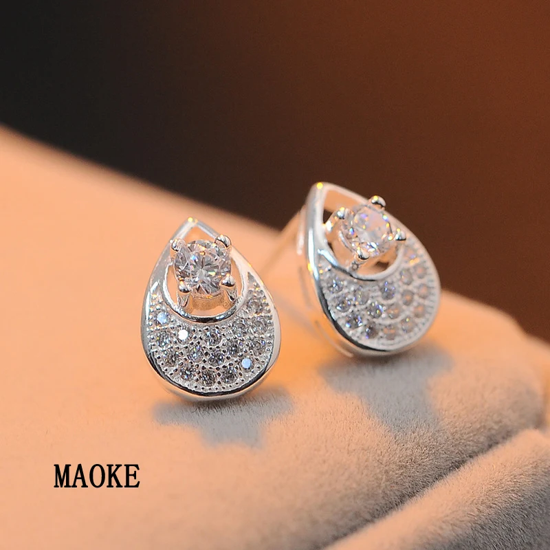 Акция темпераментная знаменитость циркониевые капли 925 тремелла ногти Простые