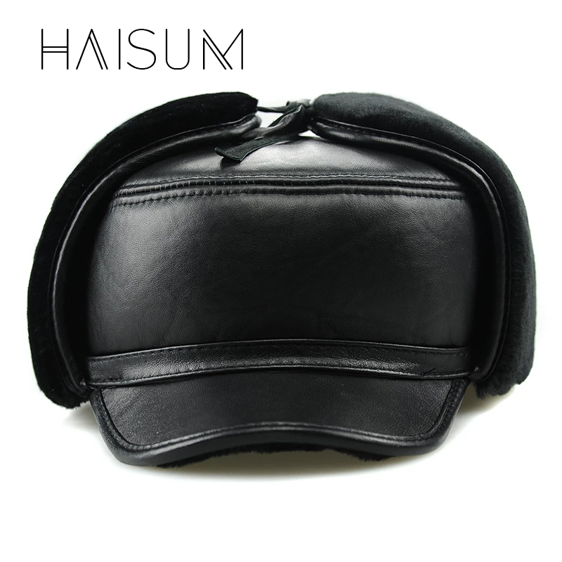 2018 мужские зимние шапки из натуральной кожи бейсбольная кепка для мужчин