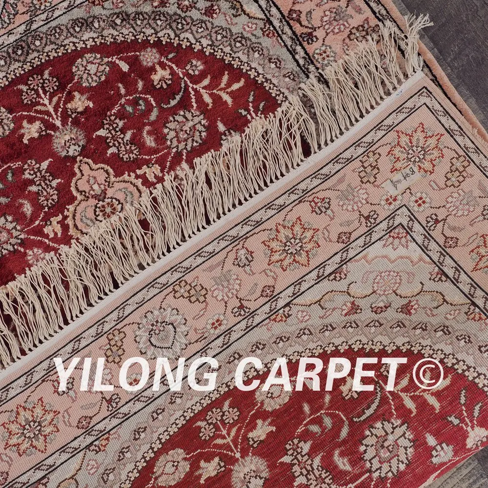 YILONG 2 5 'x 4' классический персидский медальон шелковый ковер ручной работы