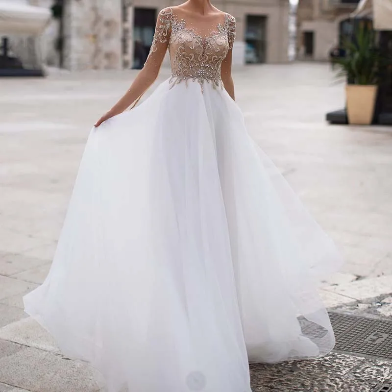 Сексуальные свадебные платья в стиле бохо с v образным вырезом прозрачное