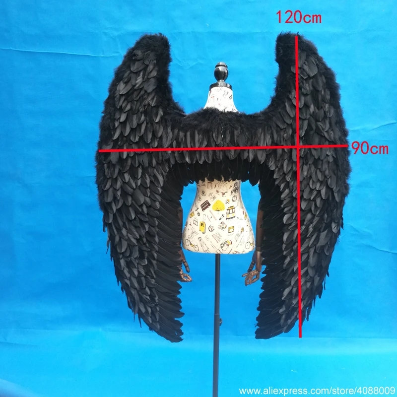 Креативные реквизиты для свадебных фотографий влюбленных черные белые крылья