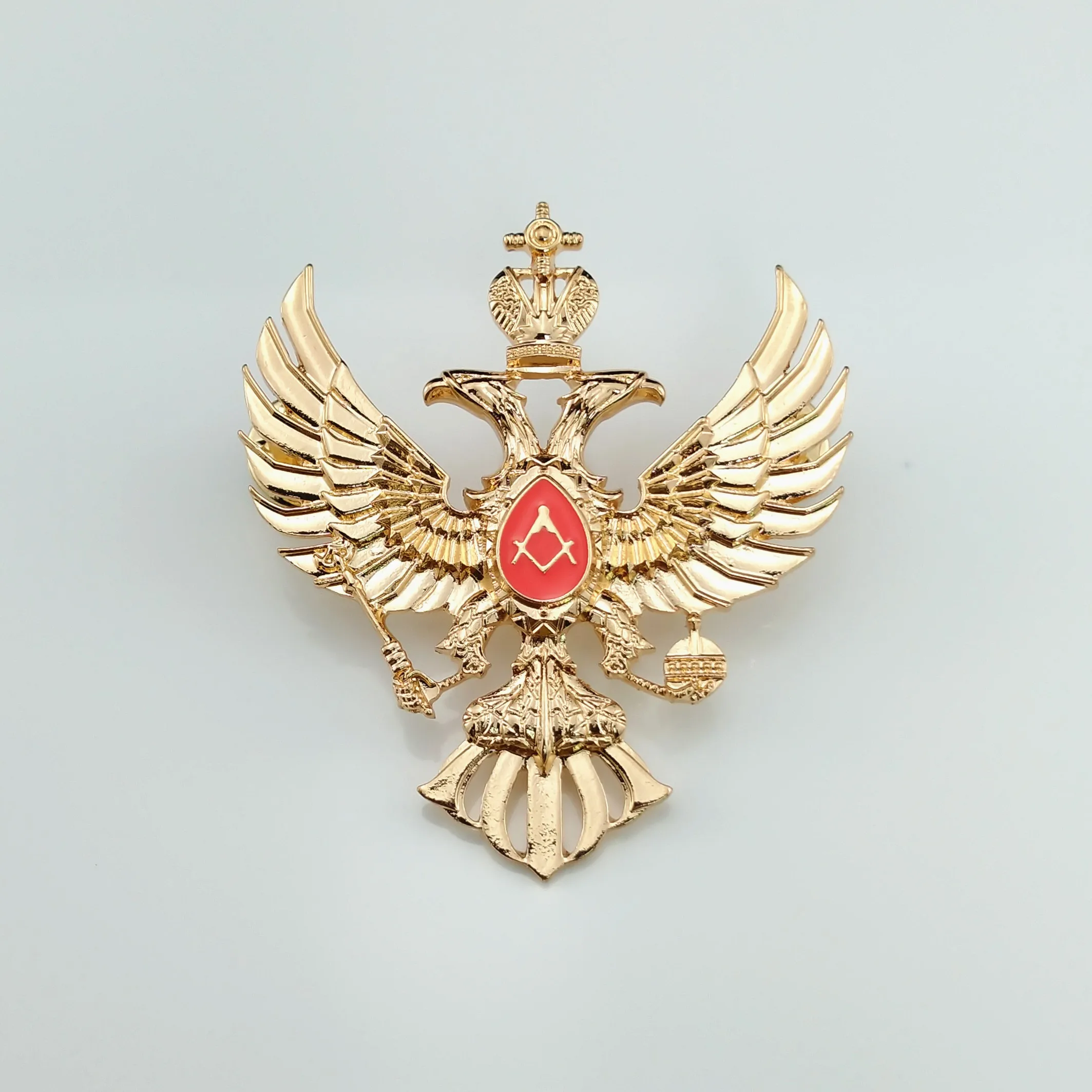 Русский масонский двойной Орлиный значок, позолоченные масонские значки на булавке русские медали каменщика, CCCP броши