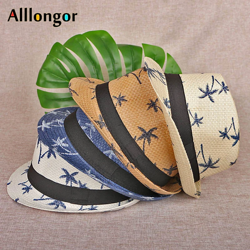 Пляжная Солнцезащитная шляпа с кокосовой пальмой для мужчин лето 2020 короткая