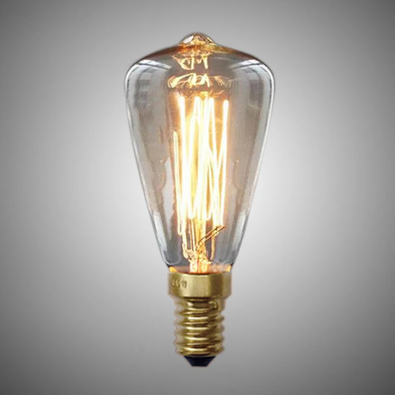 Новые винтажные лампочки Эдисона E14 220V ST48 лампы накаливания 25W 40W 60W Ретро свет для