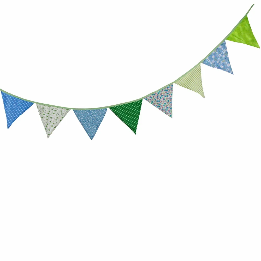 Новинка 3 2 м 12 флагов зеленое пасторальное украшение тканевый флажок для