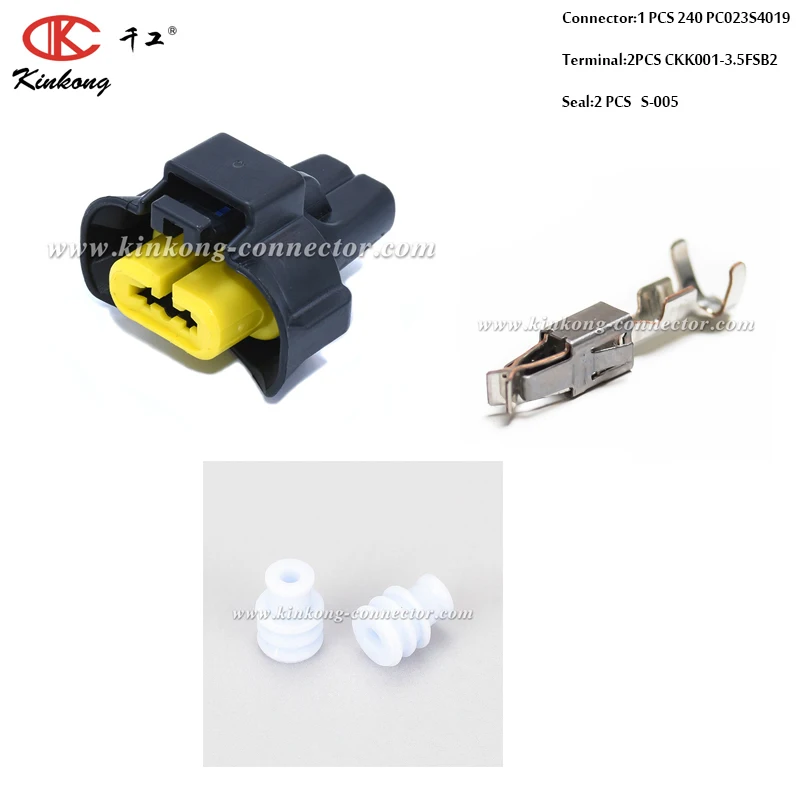 FCI 240 PC023S4019 2 контактный разъем гнездо свяжитесь Корпус штепсельной